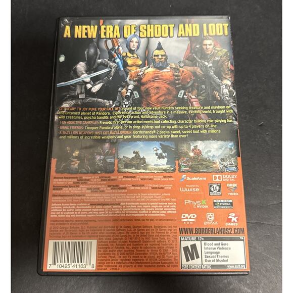 Borderlands 2 PC DVD Video Game Manual 2K Games Vault Hunter Handsome Jack - Picture 2 of 3